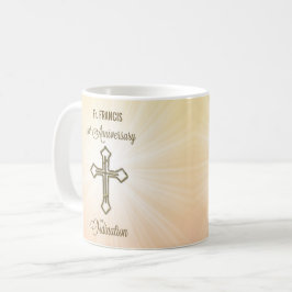 Caneca De Café Nome Personalizado, 10º Aniversário de Ordenação