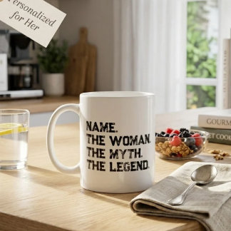 Caneca De Café Nome Personalizado A Mulher O Mito A Lenda