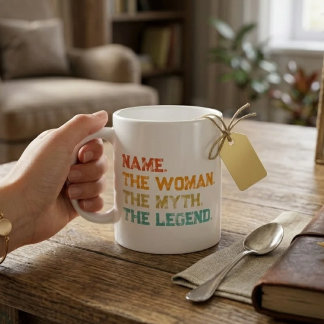 Caneca De Café Nome Personalizado A Mulher O Mito A Lenda