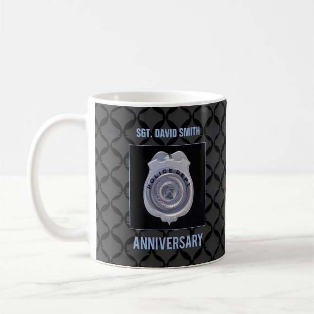 Caneca De Café Nome Personalizado, Aniversário com Departamento d (Esquerda)