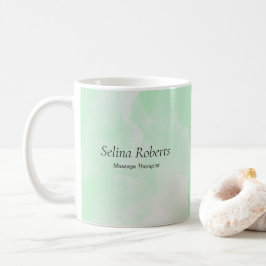 Caneca De Café Nome personalizado aquarela verde