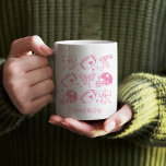 Caneca De Café Nome Personalizado Arco de Coquete de Futebol Cute<br><div class="desc">Ponha um touchdown com esta caneca personalizada e adorável! Perfeito para a menina que ama o esporte, esta caneca personalizada combina bolas de futebol, capacetes e arcos divertidos e femininos. O design cor-de-rosa macio em um fundo branco faz dele um presente ideal para quem gosta de misturar uma vibração esportiva...</div>
