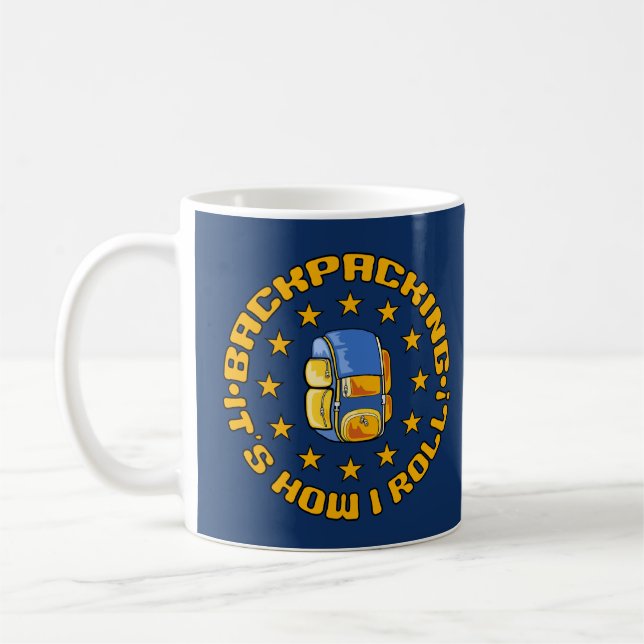 Caneca De Café Nome personalizado BACKPACG (Esquerda)