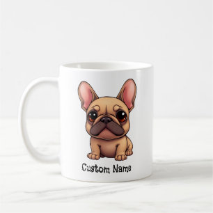 Caneca De Café Nome Personalizado Bulldog Francês Pet Cão Animal