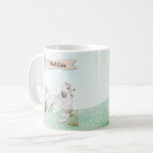 Nome Personalizado Cão Pet Pet White Poodle