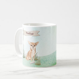 Caneca De Café Nome Personalizado Chihuahua Pet Dog