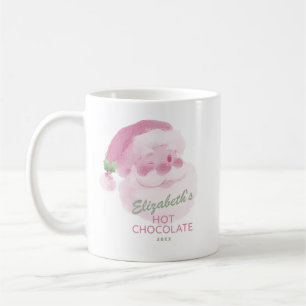 Caneca De Café Nome Personalizado Chocolate Quente Rosa Férias Na