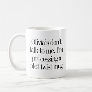 Caneca De Café Nome Personalizado Citação Divertida Livros Amante