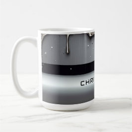 Caneca De Café Nome Personalizado Com Metal Líquido Gotejando