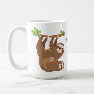 Caneca De Café Nome Personalizado & Cor Adoráveis Preguiças