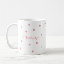 Nome Personalizado Corações Rosas Presente Especia