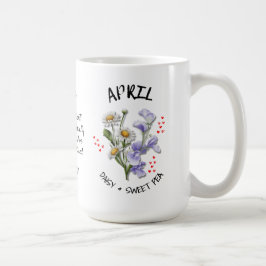 Caneca De Café Nome Personalizado Cristão Flor do Mês de Nascimen