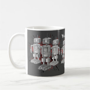 Caneca De Café Nome personalizado da Brigada Robot Mug