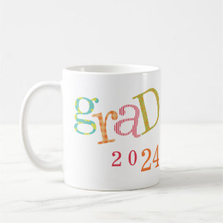 Caneca De Café Nome personalizado da classe de graduação do boné