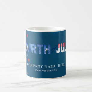 Caneca De Café Nome Personalizado Da Empresa 4 De Julho Patriótic