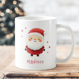 Caneca De Café Nome personalizado da ilustração de cor d'água dos