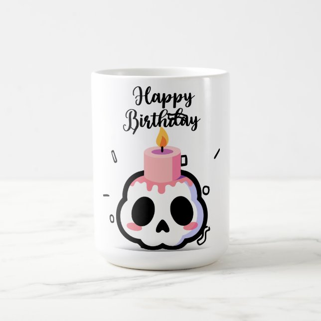 Caneca De Café Nome Personalizado de Aniversário (Centro)