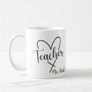 Caneca De Café Nome Personalizado De Apreciação Do Professor Obri