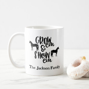 Caneca De Café Nome Personalizado de Cavalo de Exposição