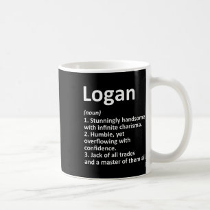 Caneca De Café Nome Personalizado de Definição Logan Aniversário