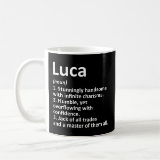 Caneca De Café Nome Personalizado de Definição Luca