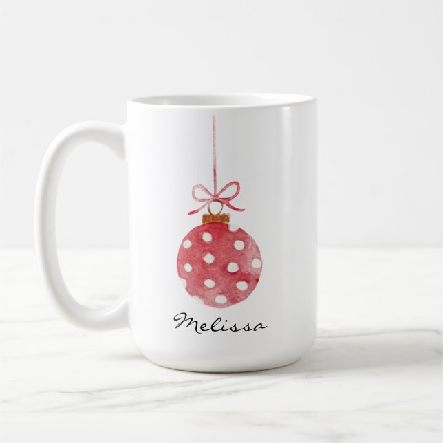 Caneca De Café Nome Personalizado de Feriados de Natal Legais (Esquerda)