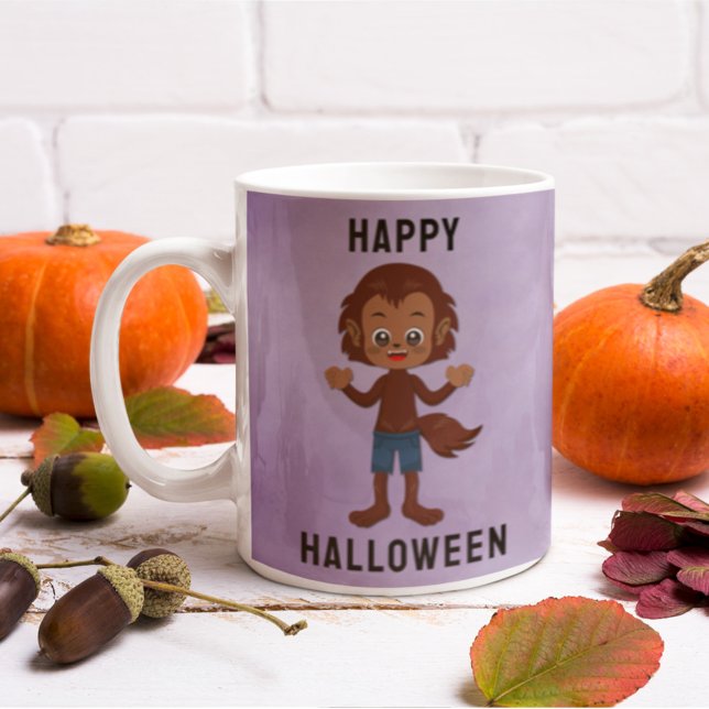 Caneca De Café Nome Personalizado de Figurino de Halloween para C (Criador carregado)