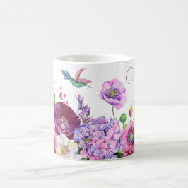 Caneca De Café Nome personalizado de foto florescente