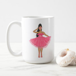Caneca De Café Nome Personalizado de Latina Babe Pink