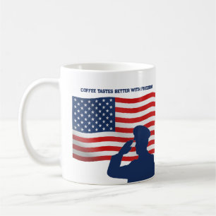 Caneca De Café Nome Personalizado de Mug do Dia de Veteranos Pers