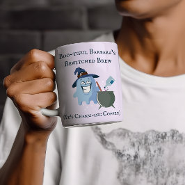 Caneca De Café Nome personalizado de poção mágica Culdron fantasm