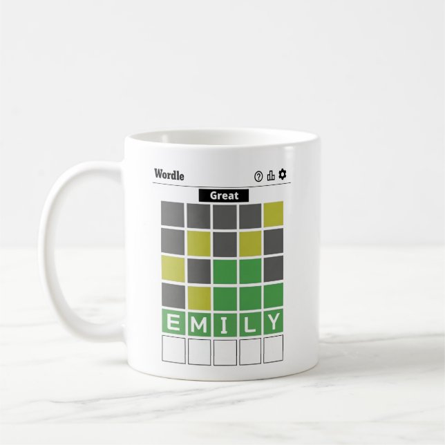Caneca De Café Nome Personalizado de Quebra-Cabeça de Palavras Jo (Esquerda)
