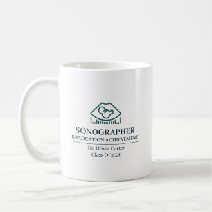 Caneca De Café Nome Personalizado de Sonografista Desde Ano