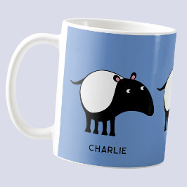 Caneca De Café Nome Personalizado de Tapir