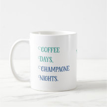Nome personalizado "dias de café, noites de champa