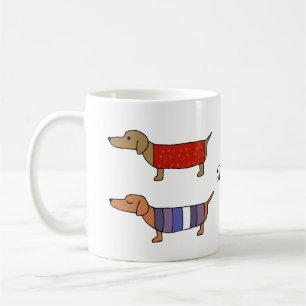 Caneca De Café Nome Personalizado do Alojador de cães de salsich