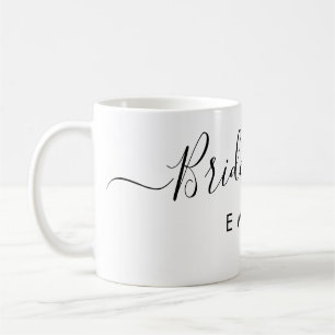 Caneca De Café Nome Personalizado do Bridesmaid do Script Elegant