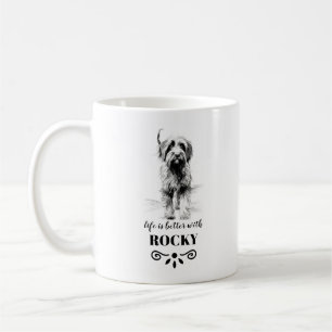Caneca De Café Nome personalizado do cachorro do Griffon apontado