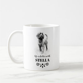Caneca De Café Nome personalizado do cão Apontando o Griffon