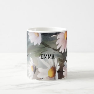 Caneca De Café Nome Personalizado do Disie de Aquarela