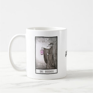 Caneca De Café Nome personalizado do Dr. Hermit Tarot Gótico Art