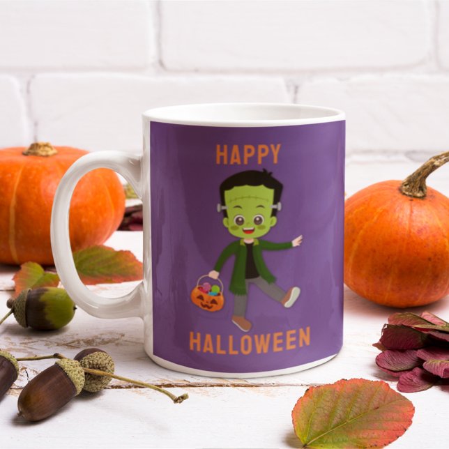 Caneca De Café Nome Personalizado do Figurino Frankenstein para C (Criador carregado)