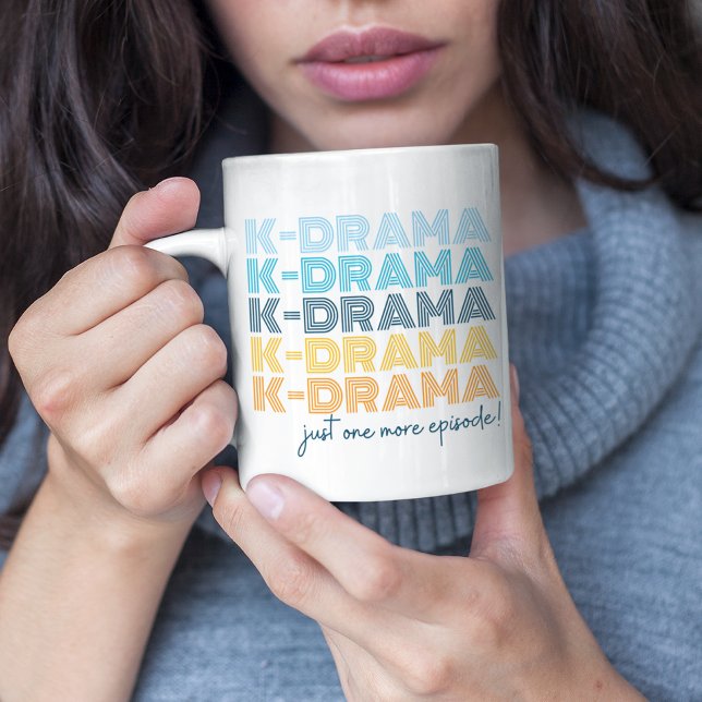 Caneca De Café Nome Personalizado do Lover do Drama Coreano Moder (Criador carregado)