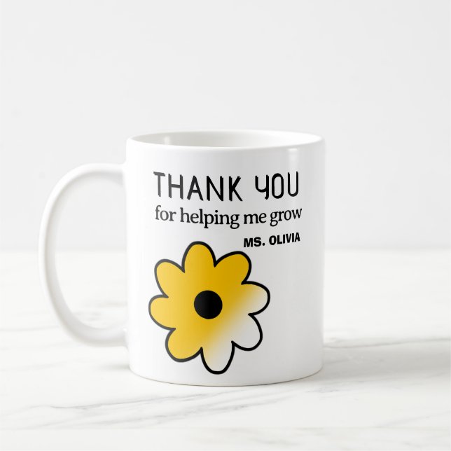 Caneca De Café Nome Personalizado do Presente de Apreciação do Pr (Esquerda)