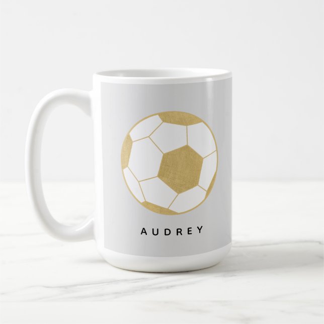 Caneca De Café Nome personalizado do presente desportivo Dourado (Esquerda)