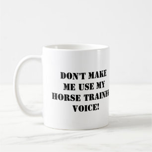Caneca De Café Nome personalizado do treinador equestre engraçado