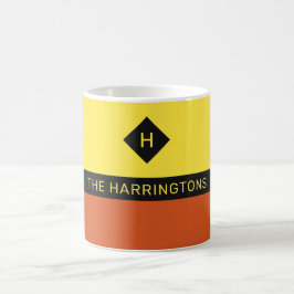 Caneca De Café Nome personalizado e canetas monograma