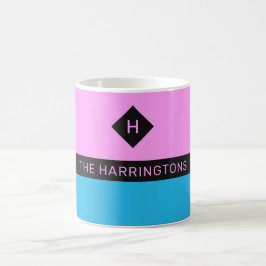 Caneca De Café Nome personalizado e canetas monograma