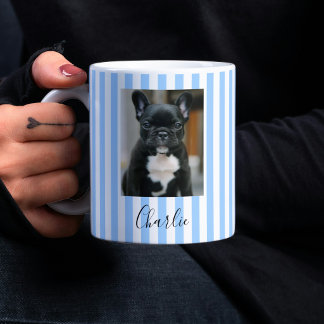 Caneca De Café Nome Personalizado e Foto do Bulldogue Francês
