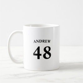 Caneca De Café Nome personalizado e número da camiseta